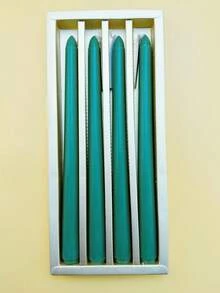 4 件/盒无烟香薰蜡烛 - 持久耐用，多色蜡烛，适合居家、生日、派对、婚礼装饰 - 彩色 - 查看 13