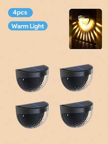 Teckwe 4pcs Solar Fence Lights, Deck Lights, Solar Wall Lights, Solar Hanging Outdoor Fence Lights, White LED Lights For Garden, Home, Patio, Yard, Garage, Camping, Halloween, Christmas Party Decor - Multicolor - View 8