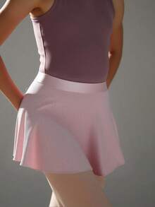 SHEIN 女童芭蕾舞蹈裙，优雅时尚，适合专业用途 - 粉色 - 查看 1