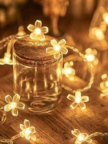 1条1.5米/3米/6米LED樱花串灯，适用于卧室、花园、婚礼派对、装饰照明