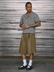 AXEPEAK Bermudas holgadas para hombre, ligeras y cómodas, con diseño plisado, apropiadas para primavera/verano