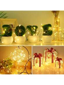 1/6/12Pcs LED Fairy Lights Battery Powered, Mini Twinkle String Battery Powered Mason Jar Party (Warm White), Back To School Valentine Day