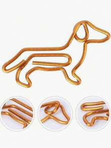 5/10/20pcs Dachshund Shaped Metal Paper Clips, Creative Lovely Animal Shaped Binder Clips, For Bags And Documents Back To School,Back To School,School Supplies