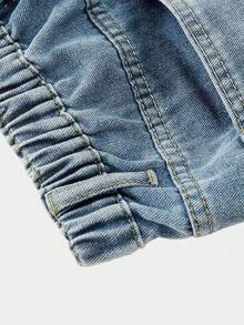 Denim Shorts für Teenager Mädchen, lässig, niedlich, mit Schleifenstickerei - Mittele Waschung - Übersicht 7