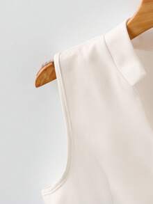 Calvaya 女款無袖背心和西裝褲2入套裝，休閒秋裝 - 白色 - 查看 6