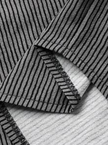 DAZY 秋季幼儿男童休闲宽松条纹衬衫 - 灰色 - 查看 8