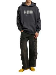 G-Star Dotted Men's Hooded Sweater Grey - Black - View 3