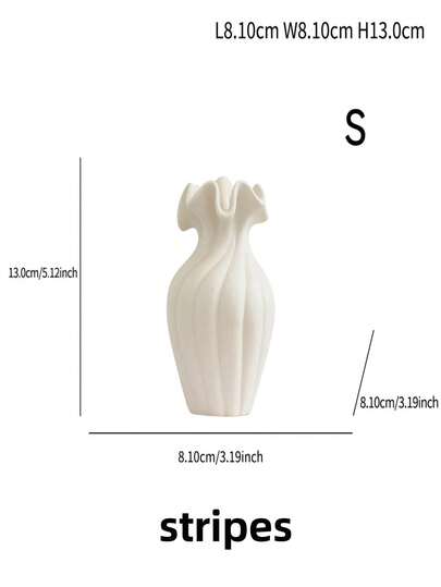 1PC Beautiful Ceramic Vase Height Of 20 Centimeters, Small In Size, Desktop Placement, Dried Flowers Fresh Flowers, Rough Frosted Surface able Novel, Moderne Young, Middle Aged Young People view 4