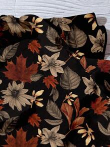 Rusticease 女士花卉和枫叶印花休闲衬衫，适合秋季 - 彩色 - 查看 6