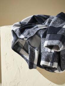 Manfinity NXTstreet 男士格子休闲长袖衬衫，适合春秋季，老款 - 彩色 - 查看 4