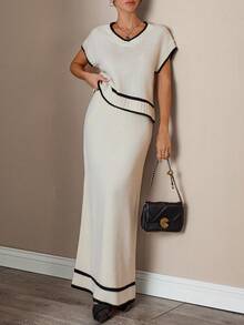 EURMUSE Women Beige 2 Pieces Nest And Skirt Together - Beige - View 4