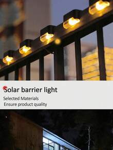 4 件/8 件/12 件/16 件户外太阳能装饰灯、1 个 LED 白光/暖光、甲板灯 - 黑色/白色外壳、壁灯、户外花园栅栏灯、景观露台太阳能楼梯灯万圣节圣诞节感恩节礼物