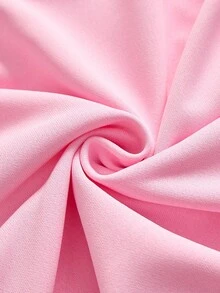 SHEIN 2 件套女童运动衫套装，时尚蝴蝶印花运动衫和水洗牛仔长裤 - 粉色 - 查看 7
