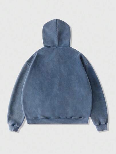 Street Life Sudadera con capucha con cremallera y bolsillos, casual para hombre en otoño