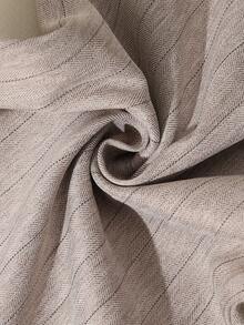 GlowEve 女士休闲通勤条纹阔腿裤 - 卡其色 - 查看 5