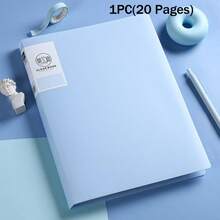 1 cái Thư mục tài liệu A4 nhiều lớp màu trơn có các trang trong suốt để quản lý giấy tờ và hồ sơ, Album lưu trữ dung lượng lớn, Quay lại trường học, Đồ dùng học tập - Nhiều màu - Xem 18