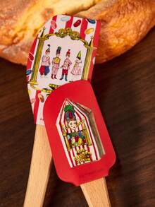 HARRY POTTER X SHEIN 2 Pcs Silicone Scraper Baking Tools Long Handle Spatula Cream Cake Christmas,Gift Ideas - Multicolor - View 2