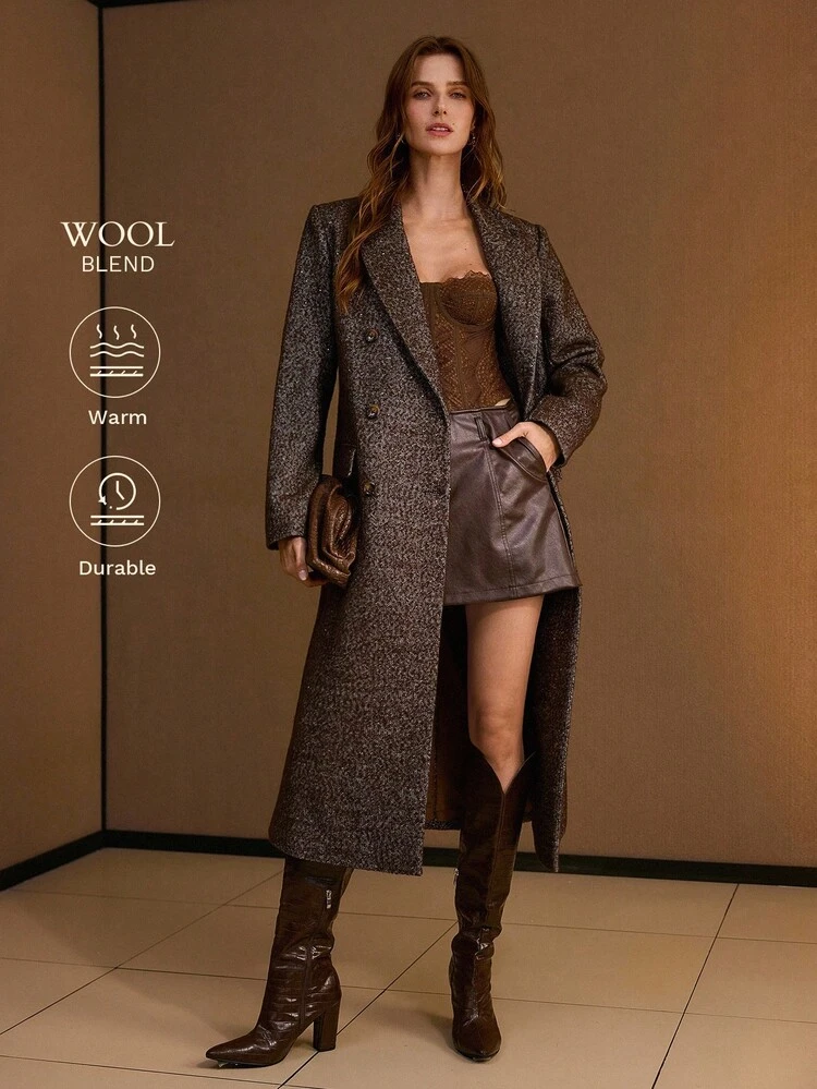 WOOL DOUBLE BREASTED OVERCOAT