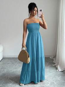 Rafferiza INS Style Strapless Casual Summer Dress For Women