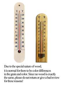 一款天然木质户外温度计，高精度，无需电池，设计简洁，适用于办公室、教室、客厅、卧室、农场和温室。壁挂式温度计 - 黃色 - 查看 12