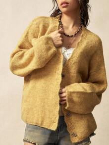 Bohemela Áo khoác cardigan nữ phong cách Boho mùa xuân/đông dáng rộng, màu vàng trơn, đa năng, tối giản, tay dài, chất liệu lông mềm mại, kiểu vintage, thích hợp cho các buổi hòa nhạc, kỳ nghỉ, đi nghỉ mát, đi học, đi chơi, Giáng sinh, Năm mới, Lễ tình nhân, thập niên 2000, kỳ nghỉ hè, đi biển, mùa đông/xuân. - Màu be - Xem 6