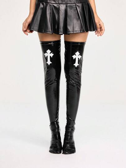 Goth Women Over The Knee Socks