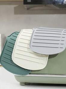 水龙头防溅板水槽滴水盘硅胶吸水排水垫适用于厨房台面浴室水槽条纹设计防止水溅和霉菌易于清洁家居整理 - 彩色 - 查看 2