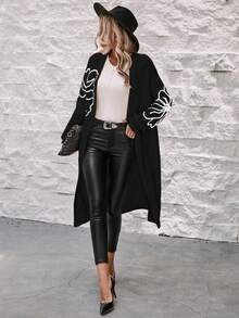 EMERY ROSE Women's Cardigan (Floral Pattern)