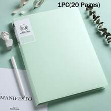 1 cái Thư mục tài liệu A4 nhiều lớp màu trơn có các trang trong suốt để quản lý giấy tờ và hồ sơ, Album lưu trữ dung lượng lớn, Quay lại trường học, Đồ dùng học tập - Nhiều màu - Xem 17