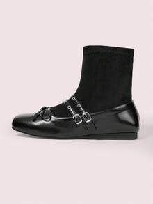 CUCCOO DOLLMOD Daphne Women Black Ankle Boots For Autumn/Winter - Black - View 7