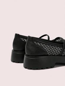 CUCCOO DOLLMOD Women's Fashion Versatile Hollow-Out Platform Shoes - Black - View 9