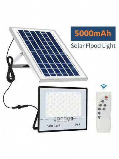 2000mAh/4000mAh/5000mAh Solar Lamp Outdoor Waterproof Spotlights Solar Lights Remote Control Solar Floodlight Wall Street Garden Lights Sunlight