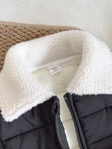 Playful Pals Conjunto de 3 piezas para niños pequeños: sudadera con cuello redondo y estampado de letras casual, chaleco sin mangas con cuello contrastante y pantalones de cintura elástica, adecuado para actividades al aire libre de otoño/invierno