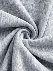 SHEIN Autumn And Winter Maternity Loose Fit Half-Zip Floral Print Lightweight Sweatshirt, Gray Grey Sweatshirt Fall Winter Casual Women Oversized Sweatshirt Woman Women Sweatshirts - Grey - View 7