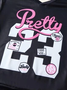 Set 2 buc. Hanorac și pantaloni cargo pentru fete preadolescente, streetwear, bluză cu mânecă lungă și pantaloni roz cu buzunar - Roz - Vizualizare 6