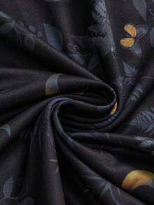 ROMWE Goth 女式哥特式性感夏季蕨类印花迷你连衣裙 - 彩色 - 查看 4