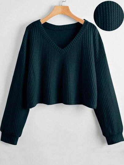 SHEIN Unity 女士休闲百搭纯色短款T恤