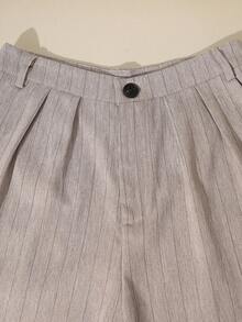 GlowEve 女士休闲通勤条纹阔腿裤 - 卡其色 - 查看 7