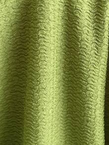 Soleia Women's Solid Color Sweetheart Collar Twist Textured Fabric Fitted Tank Top - Green - View 10