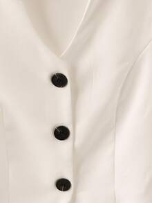 Calvaya 女款無袖背心和西裝褲2入套裝，休閒秋裝 - 白色 - 查看 5