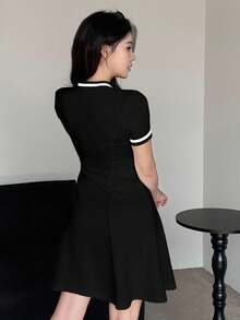 DAZY 女士短裙，开学季 - 黑色 - 查看 2