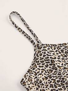 Attitoon 女士休闲性感豹纹五角星图案可爱吊带背心，适合夏季