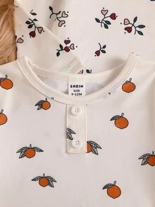 SHEIN Áo dài tay in hoa 4 món cho bé gái - Nhiều màu - Xem 4