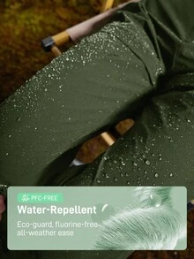 In My Nature 女式可拆卸防水徒步裤，适合户外露营、徒步旅行和城市通勤 - 綠色 - 查看 9