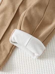 Cozy Pixies 2 件套男童休闲复古风格厚羊毛圆领长袖运动衫和松紧腰裤，2 件套服装