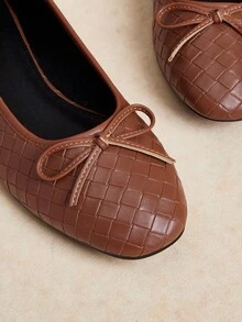 Rosivie Giày bệt Mary Jane thời trang đi làm đa năng thường ngày cho nữ - màu nâu - Xem 6