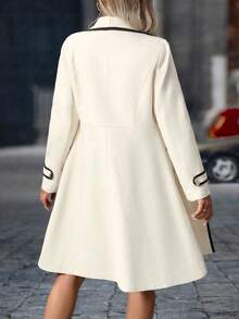 EMERY ROSE Women's Casual Jacket With Collar And Double-Breasted Closure, Autumn/Winter - Multicolor - View 2