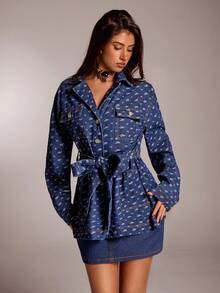 Avantive Fall Women Fall Autumn Back To School Country Concert Concert For Women Going Out Birthday Halloween Costumes Casual Y2k 2000s Y2k Y2k 90S Sexy Western Wear Women Boho Country Club Office Cocktail Vintage Bodycon Rave Festival Funny Classy Old Money Streetwear Vacation Country Concert Work Modest Spring Break Bachelorette Concert Basic Graduation Halloween Women Denim Coats & Coats - Dark Wash - View 6