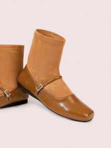 CUCCOO DOLLMOD Daphne Women's Black Ankle Boots For Autumn/Winter - Brown - View 2