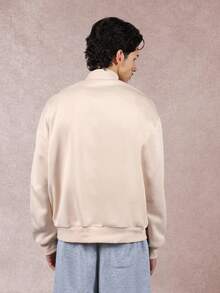 Sudadera de cuello alto SUMWON con logotipo bordado tonal liso - Albaricoque - Ver 5